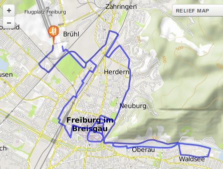 Freiburgmarathon Strecke